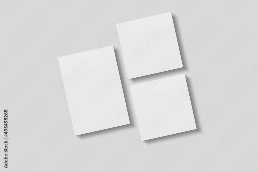 Blank paper for mockup. 3D Render.
Blank paper for mockup. 3D Render.
