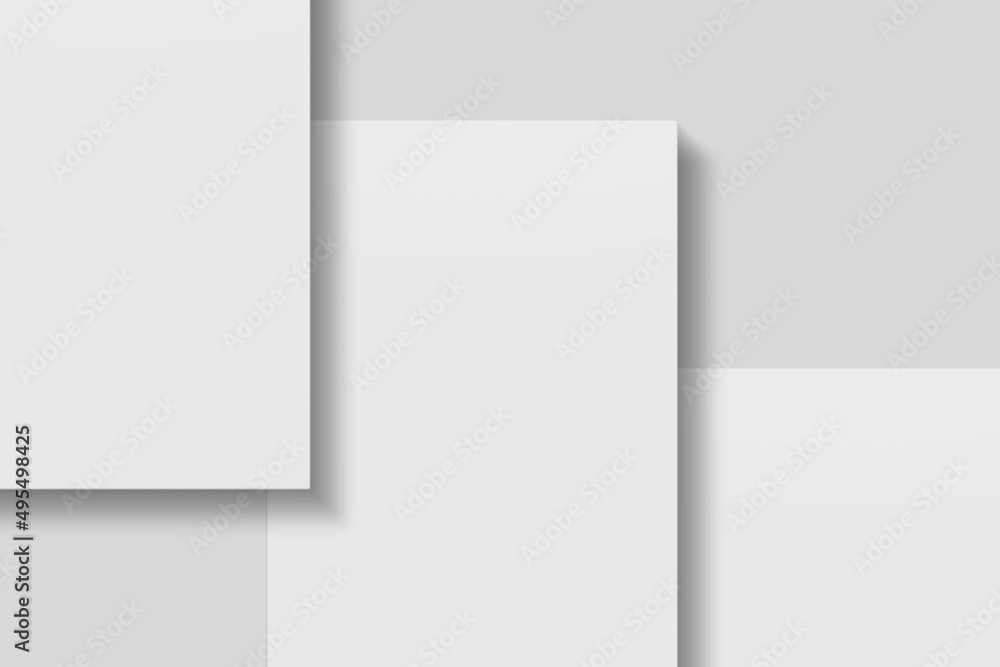 Blank paper for mockup. 3D Render.
Blank paper for mockup. 3D Render.