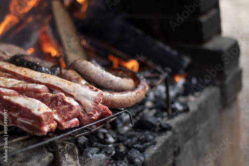 Asado, carne a la brasa photo