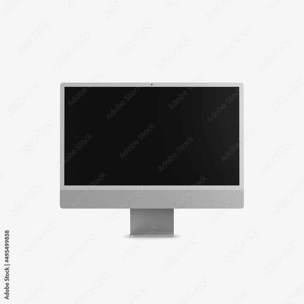 Isolated Desktop Computer. 3D render Isolated Desktop Computer. 3D render