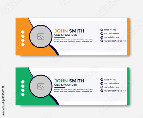 Email signature template design or facebook cover template