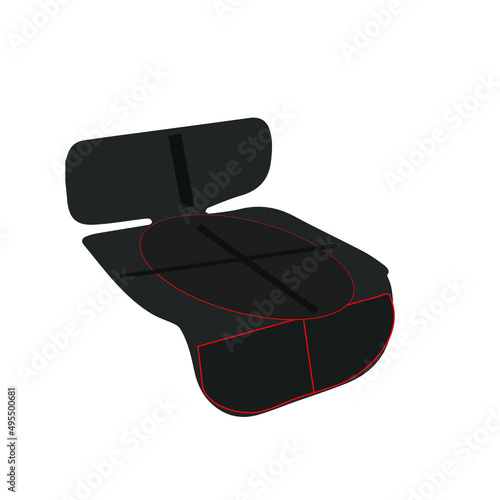 Car Seat Protector for Baby Child Car Seat Stock Illustration. Non-Slip Waterproof Car Seat Cover