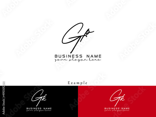 Alphabet GP Logo Design, Initials Gp pg Signature Logo Design For modern beauty and fashion business