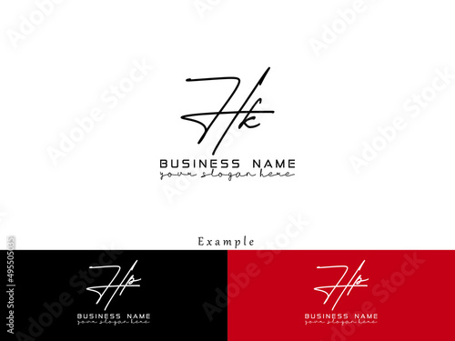 Signature HK Logo, Letter Hk h&k Logo Letter Vector Image Design For Business or Brand