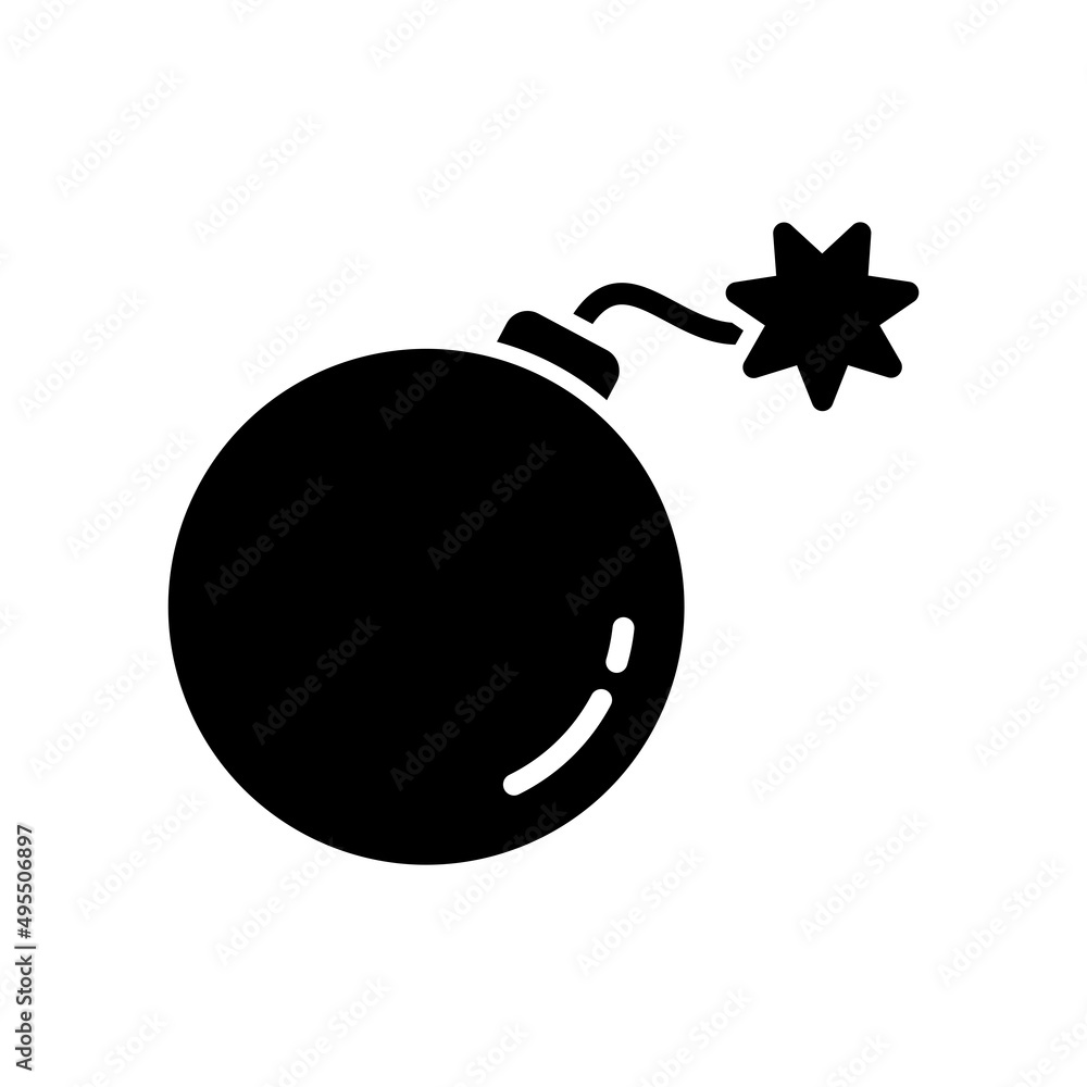 Bomb Icon Logo Design Vector Template Illustration Bomb Icon Logo Design Vector Template Illustration