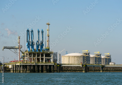 Storage tanks at GATE LNG terminal, Rotterdam, Netherlands
