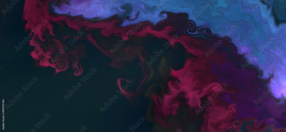 Mixture of colors creating waves and swirls. For posters, other printed materials.