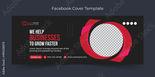 Corporate and digital business marketing facebook cover template
