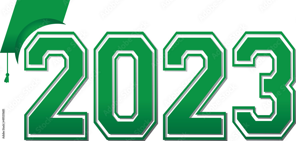 Green Class of 2023 Varsity Letter Logo Green Class of 2023 Varsity Letter Logo
