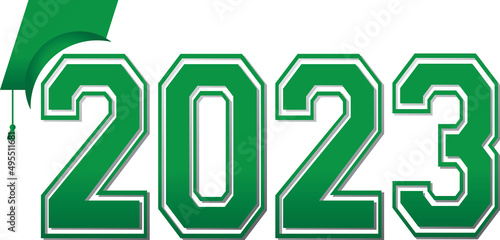 Green Class of 2023 Varsity Letter Logo