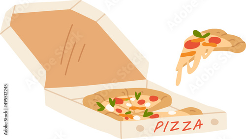 Pizza Cartoon Illustration