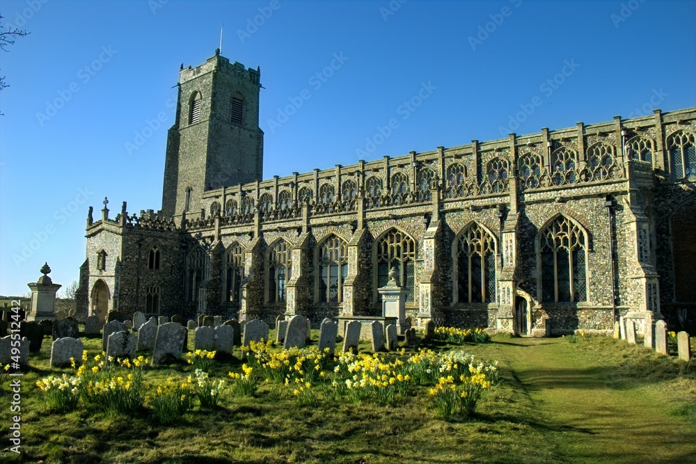 The Holy Trinity Church in the village of Blythburgh in Suffolk, UK