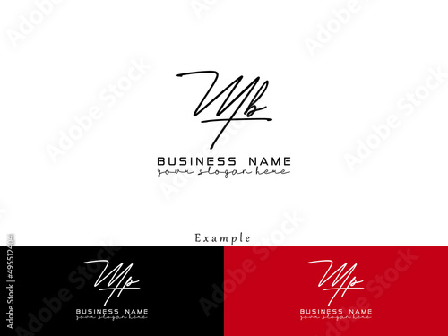 Modern MB Logo, Letter Mb bm Signature Fashion Letter Logo Image Design photo