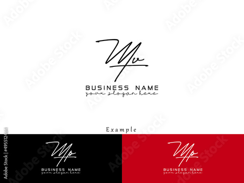 Modern MV Logo, Letter Mv vm Signature Fashion Letter Logo Image Design