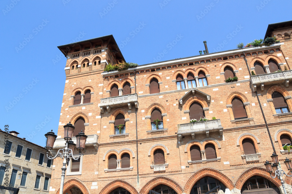 Palace at square Piazza San Vito in Treviso, Italy