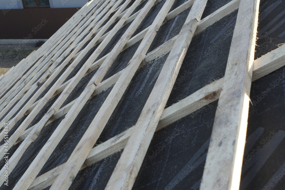 Obraz premium Wooden Boards On The Roof