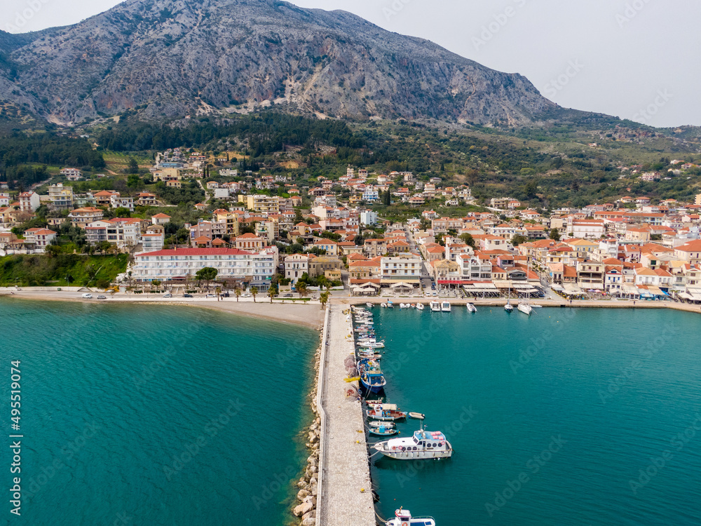 Aerial drone view of astakos harbour in Aitoloakarnania
Greece