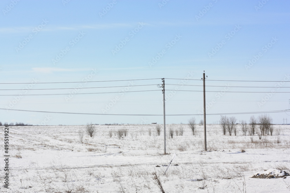 lines in winter