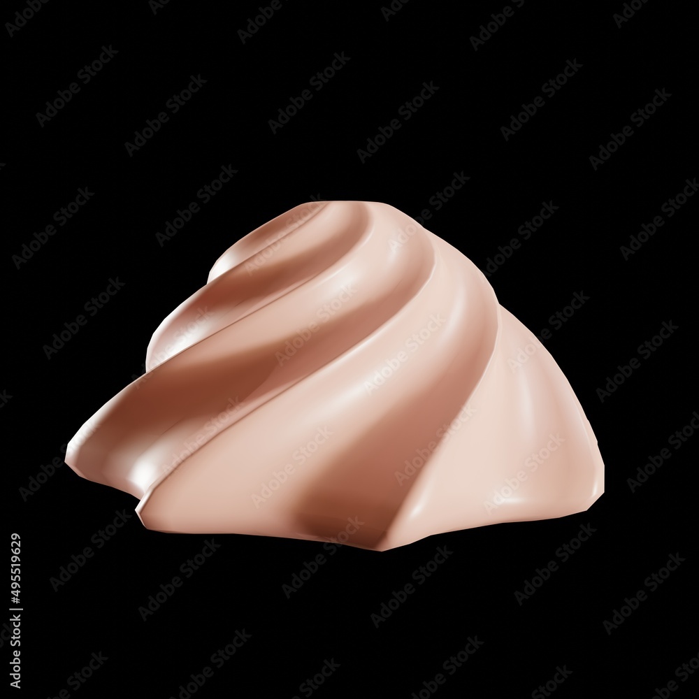 Cream sweet meringue. 3d rendering. Cream sweet meringue. 3d rendering.