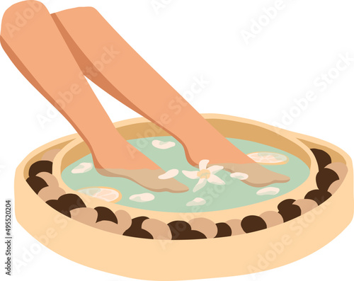 Spa Procedure Cartoon Illustration