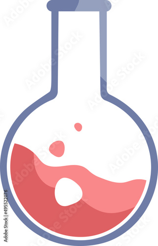 Flask Icon Cartoon Illustration