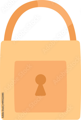 Lock Icon Cartoon Illustration