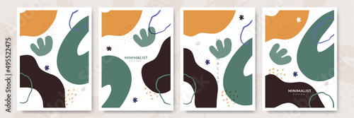 Various hand drawn shapes and doodle objects. Set of colorful abstract contemporary modern trendy vector seamless pattern poster. Blob wave dot brush wallpapers.