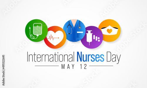 International Nurses day is observed every year on May 12, to mark the contributions that nurses make to society. Vector illustration