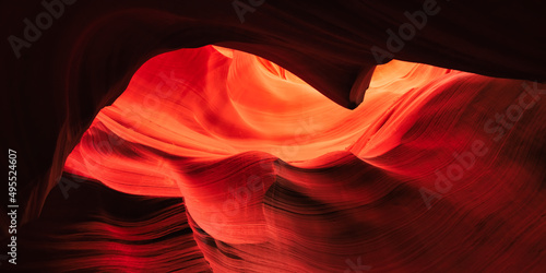 antelope canyon colorful sandstone walls near page arizona. Art and wallpaper concept.