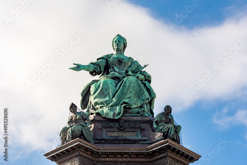 Empress Maria Theresia monument on Maria-Theresien-Platz square, Vienna, Austria photo