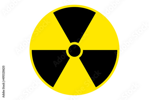 Toxic sign, symbol. Warning radioactive zone graphic icon. Icon flat style modern design isolated on blank background