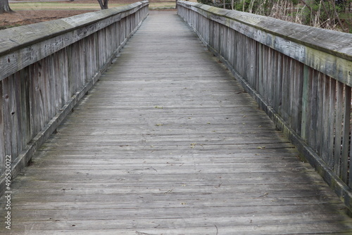 wooden bridge in the park