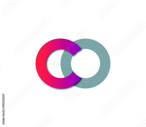 Co letter vector logo design