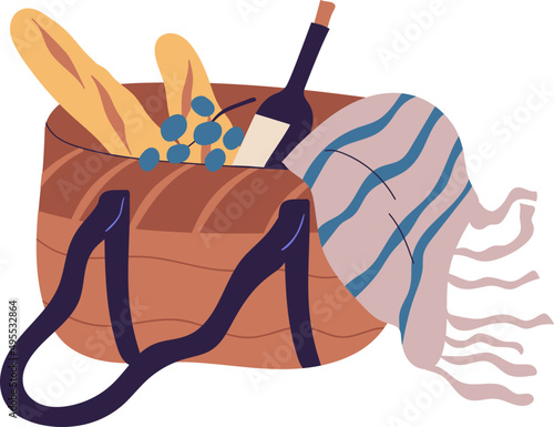 Picnic basket illustration