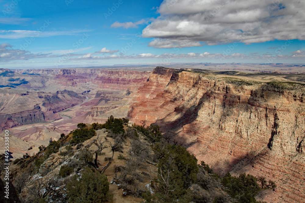 view from the rim of the grand canyon