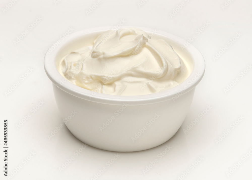yogurt on a white background yogurt on a white background