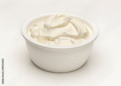 yogurt on a white background