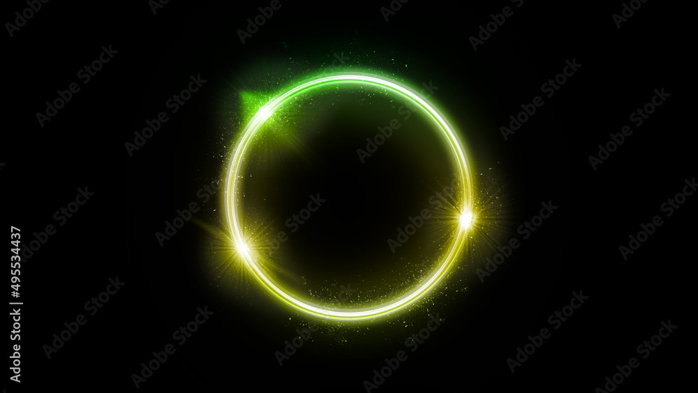 beautiful art modern neon circle 