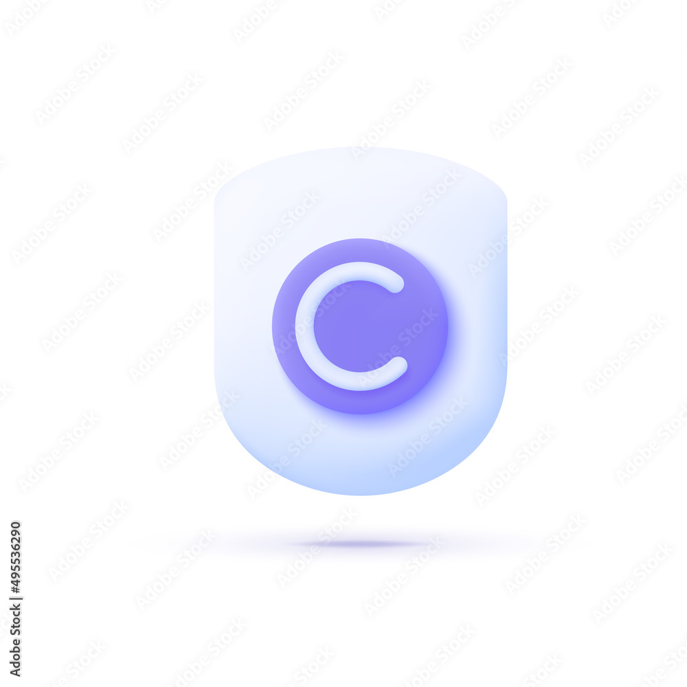 Copyrighting security 3d vector background. Business template for web design. Digital security concept. Vector illustrator Copyrighting security 3d vector background. Business template for web design. Digital security concept. Vector illustrator