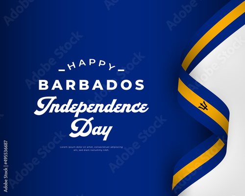 Happy Barbados Independence Day November 30th Celebration Vector Design Illustration. Template for Poster, Banner, Advertising, Greeting Card or Print Design Element