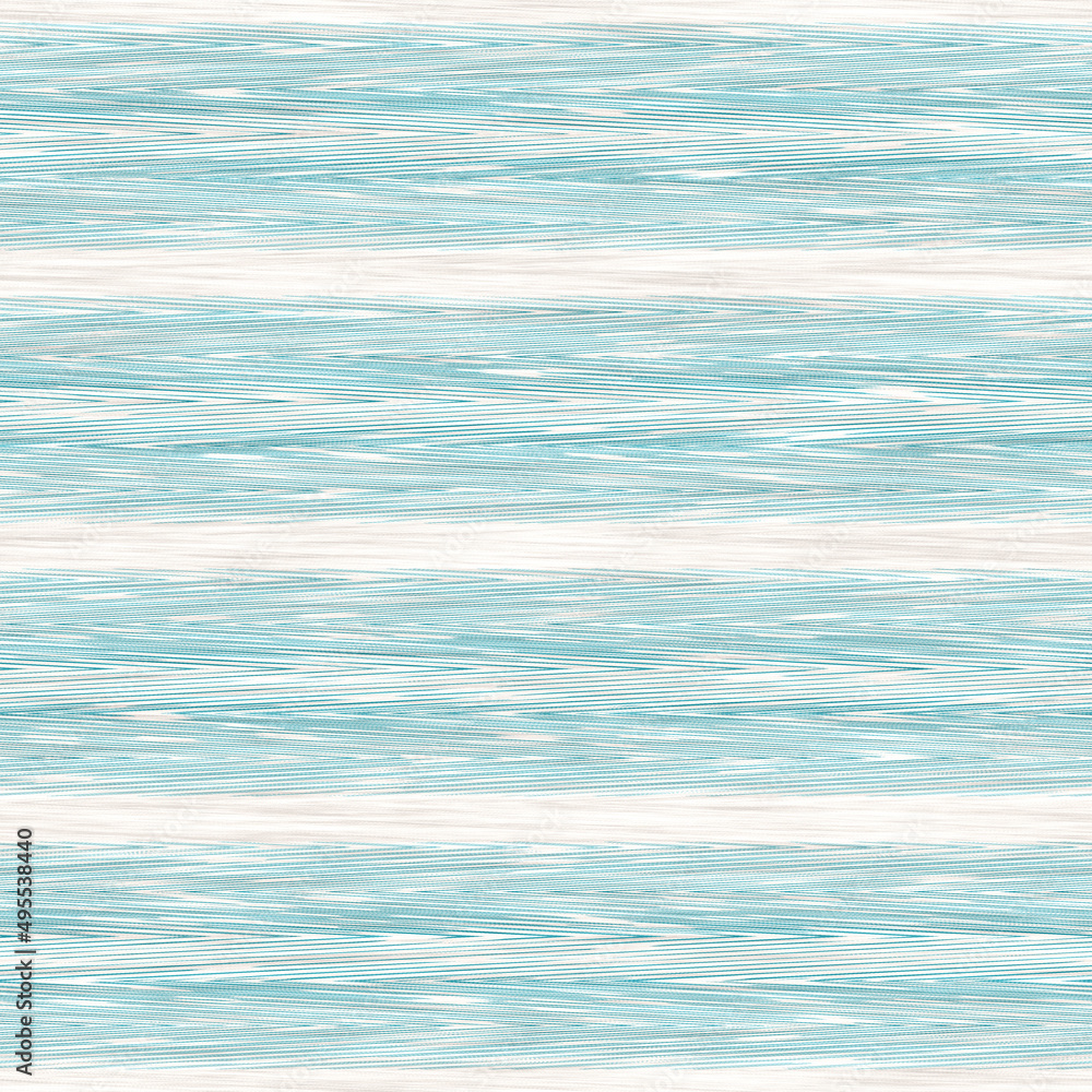 Obraz premium Space dyed coastal marl stripe texture background. Seamless jersey fabric effect repeatable swatch. Coastal marine summer style. 