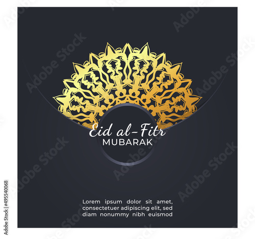 Eid mubarak celebratory illustration