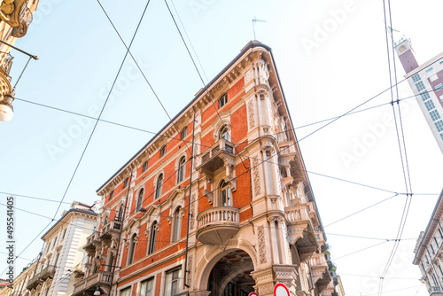 Street view and architecture in Turin, Italy