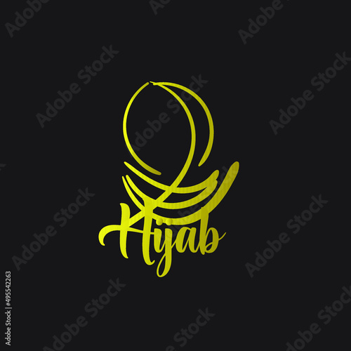 hijab logo icon for fashion product sign