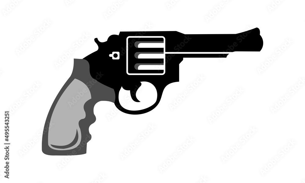 weapon handgun silhouette vector