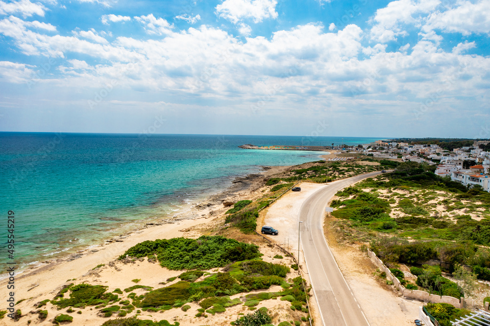 Spiaggia di Campomarino di Maruggio vista dal drone - estate 2020 Spiaggia di Campomarino di Maruggio vista dal drone - estate 2020