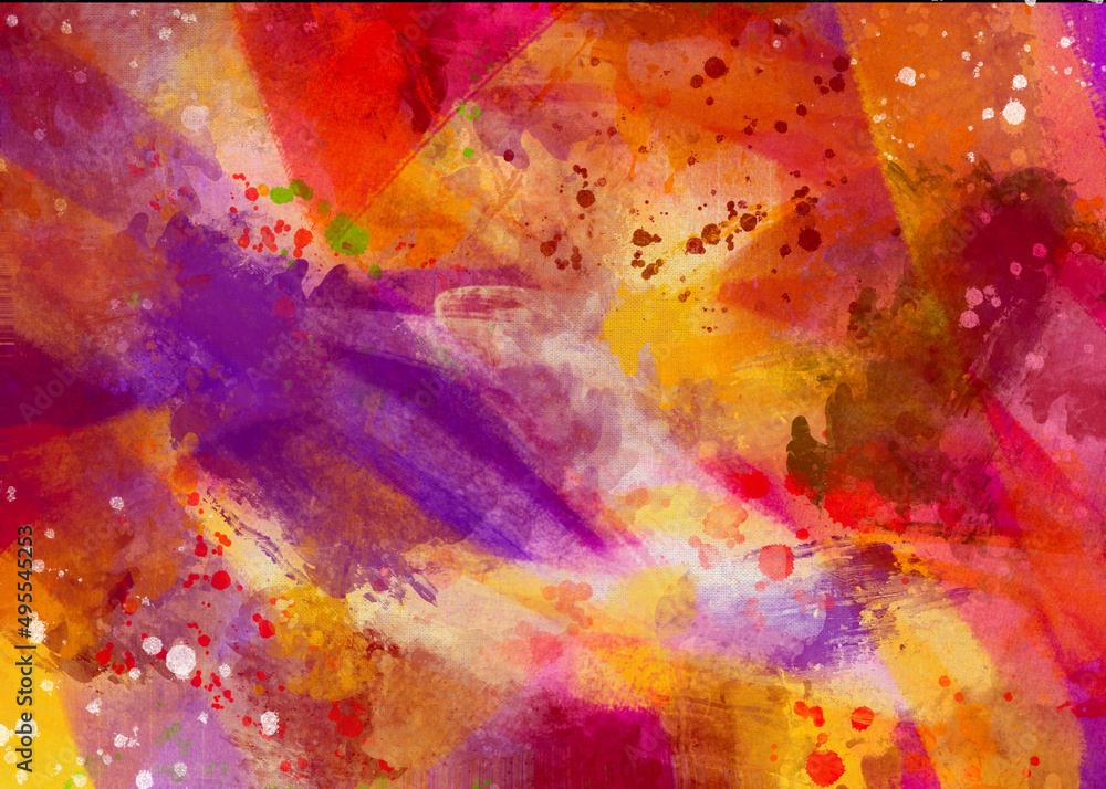 artistic colorful painting assets with an artistic splash
