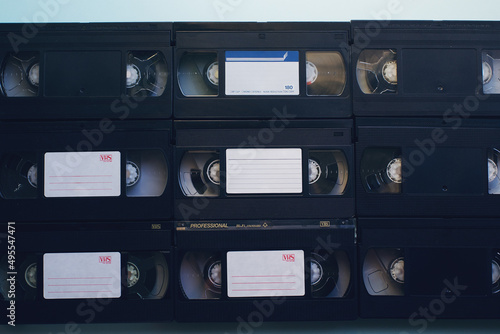 Old VHS video tapes