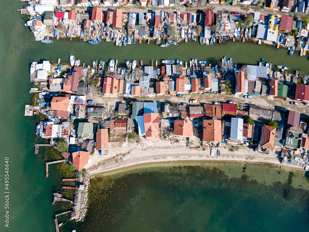 Aerial view of Fishing Village Chengele Skele, Bulgaria