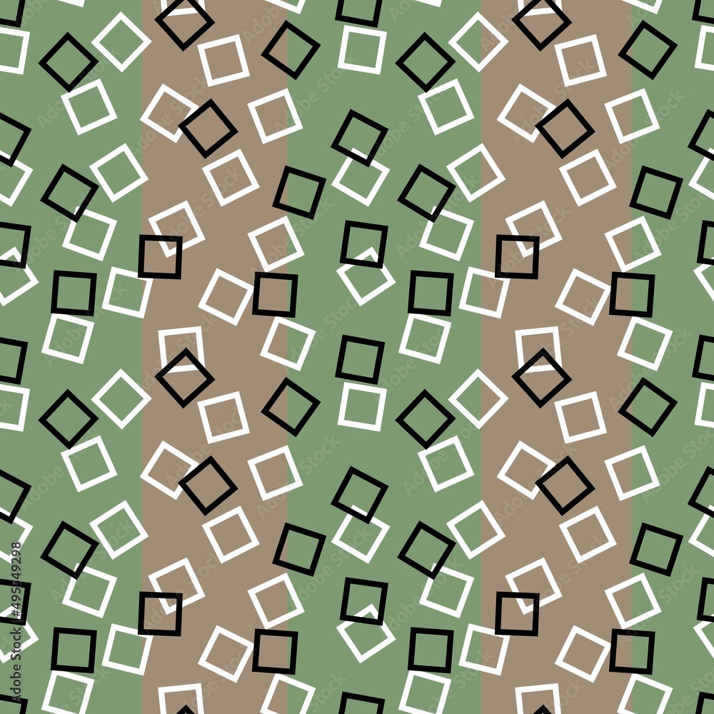 Geometric seamless square pattern for fabrics and textiles and packaging and gifts and cards kitchen and linens